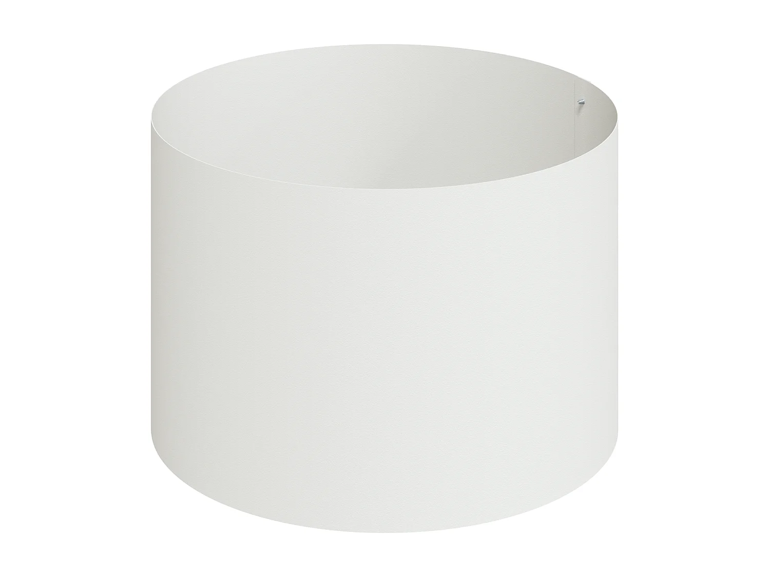 Grand pot en métal Acier/Blanc Acier revêtu de poudre Grand