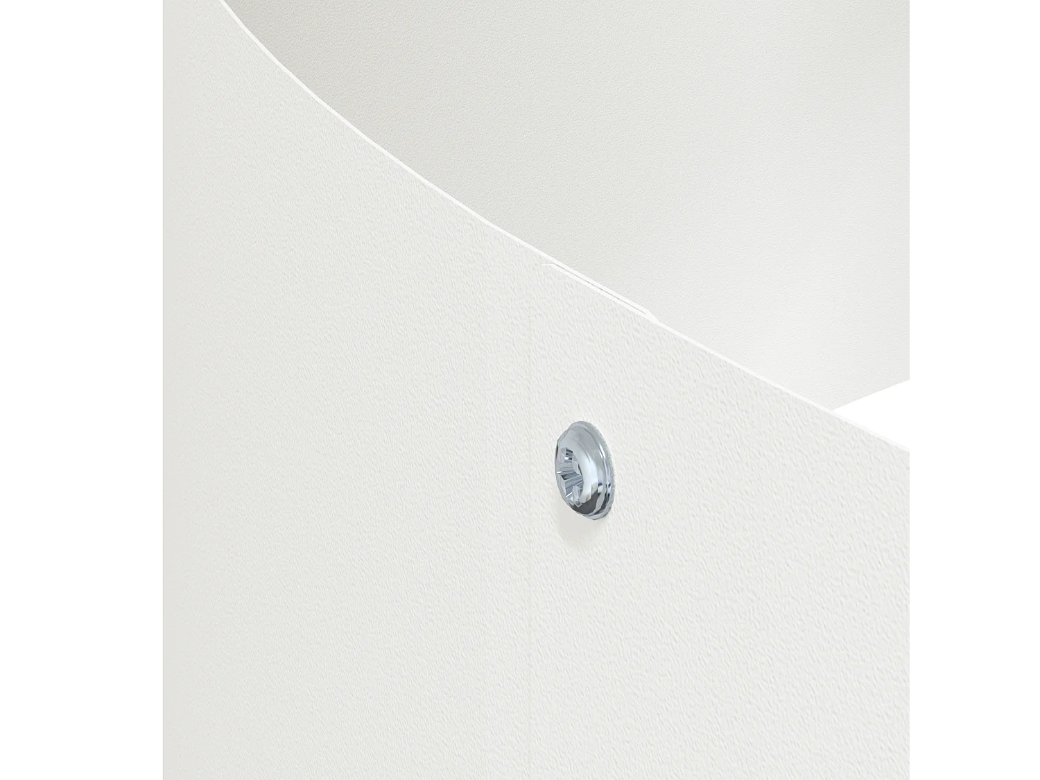 Grand pot en métal Acier/Blanc Acier revêtu de poudre Grand