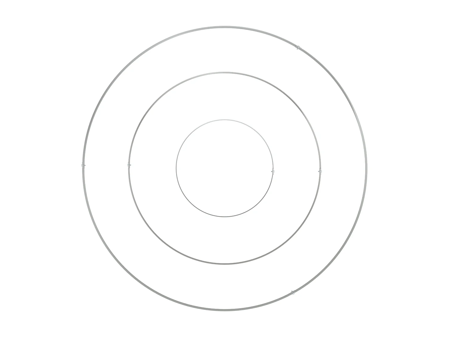 Grand pot en métal Acier/Blanc Acier revêtu de poudre Grand