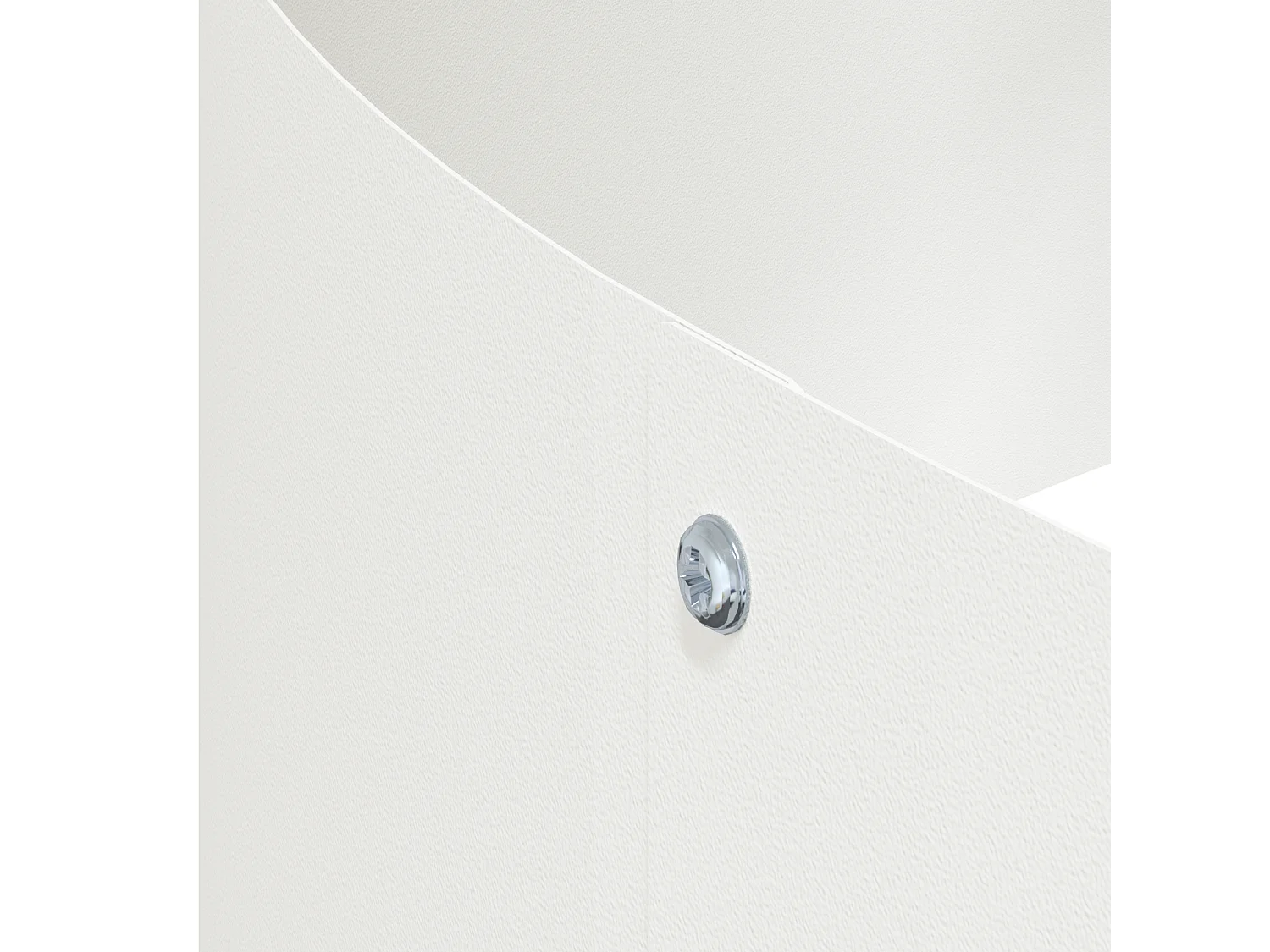 Grand pot en métal Acier/Blanc Acier revêtu de poudre Grand