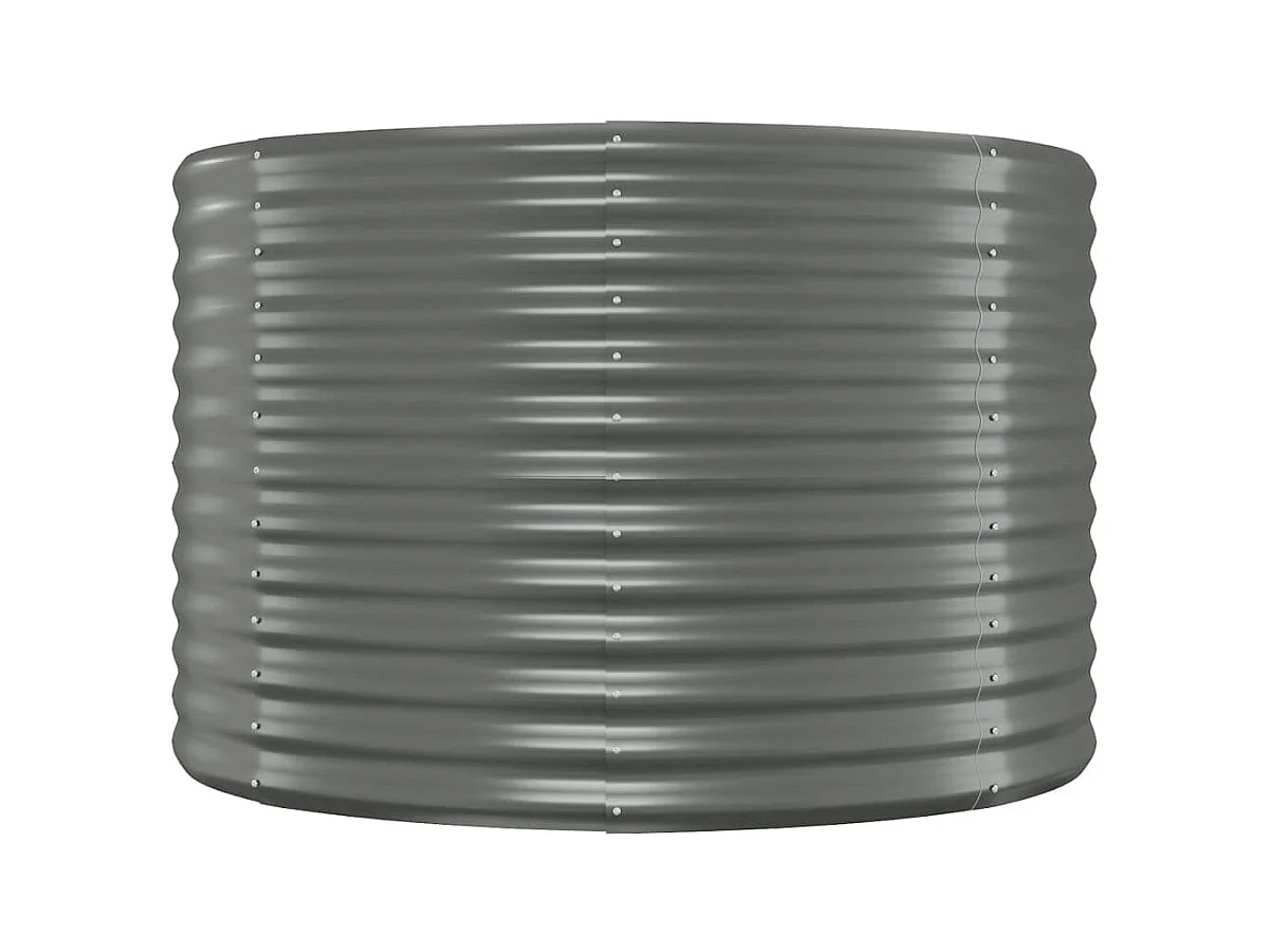 Verhoogd tuinbed gepoedercoat staal 175x100x68cm grijs