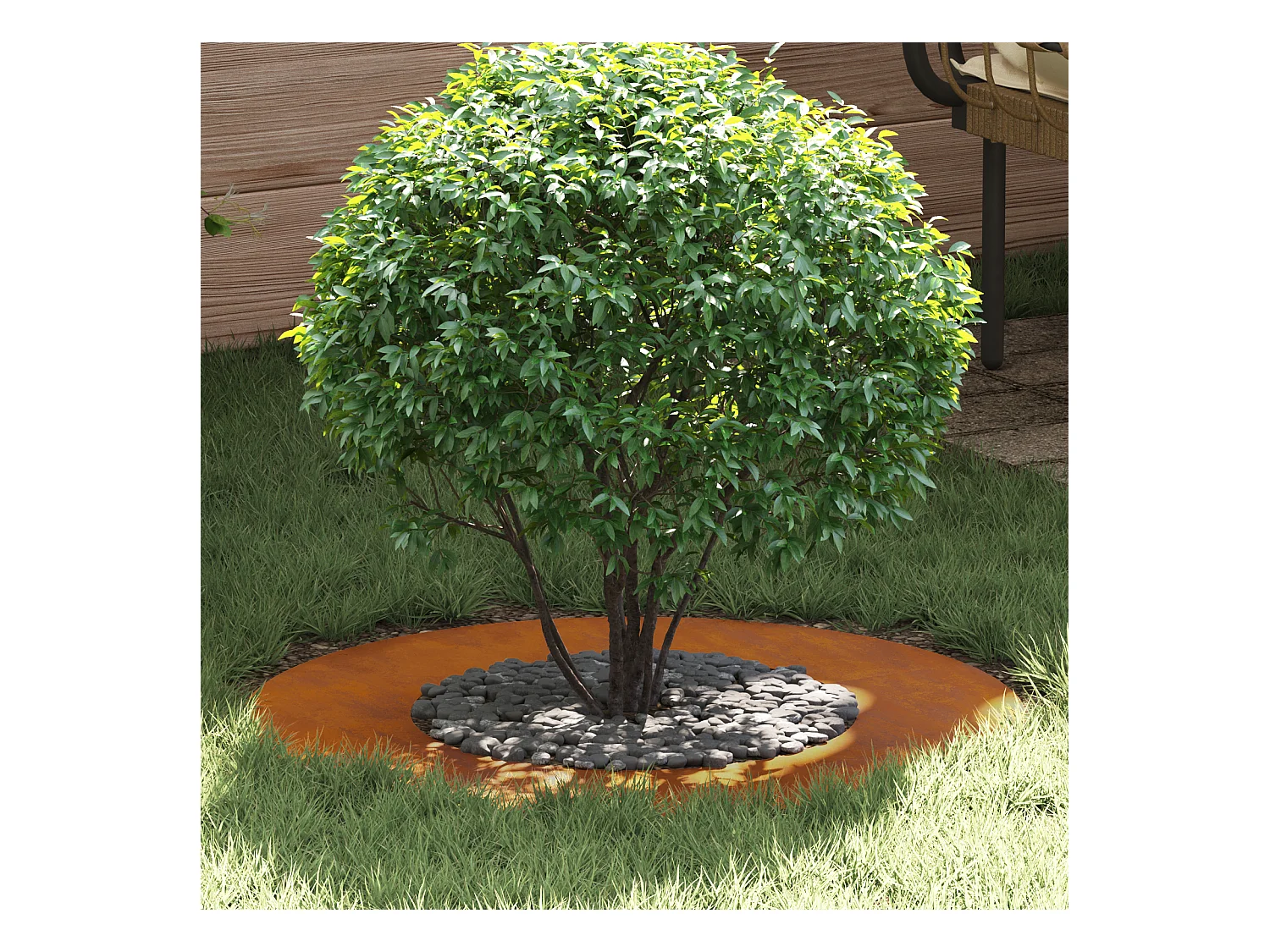 Planteur en acier corten Acier corten 70 cm de diamètre Durable