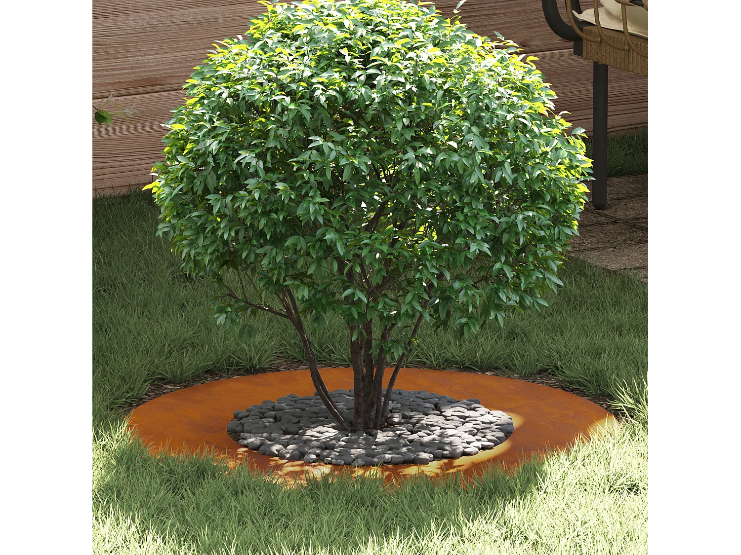 Planteur en acier corten Acier corten 70 cm de diamètre Durable