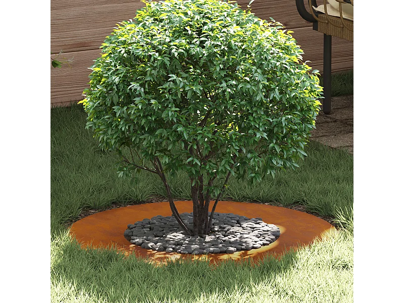 Planteur en acier corten Acier corten 70 cm de diamètre Durable