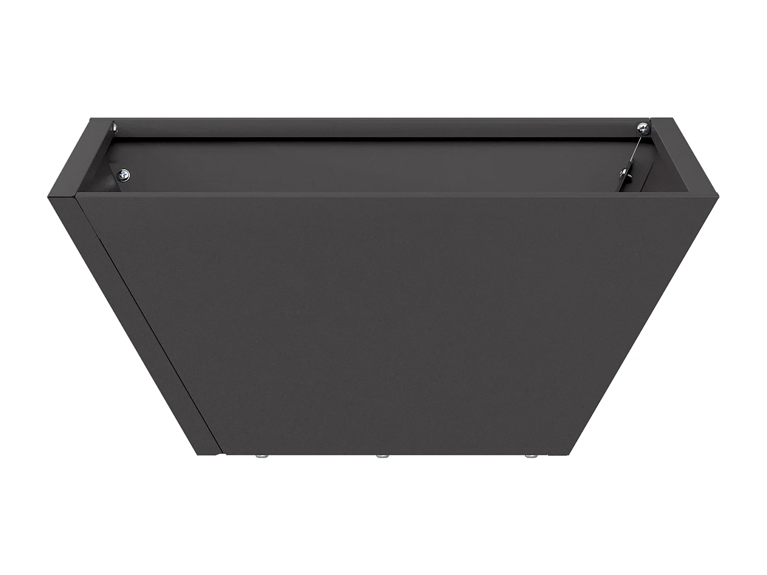 Pot en Métal Noir Métal 35 x 35 x 15 cm Durable Carré Moderne