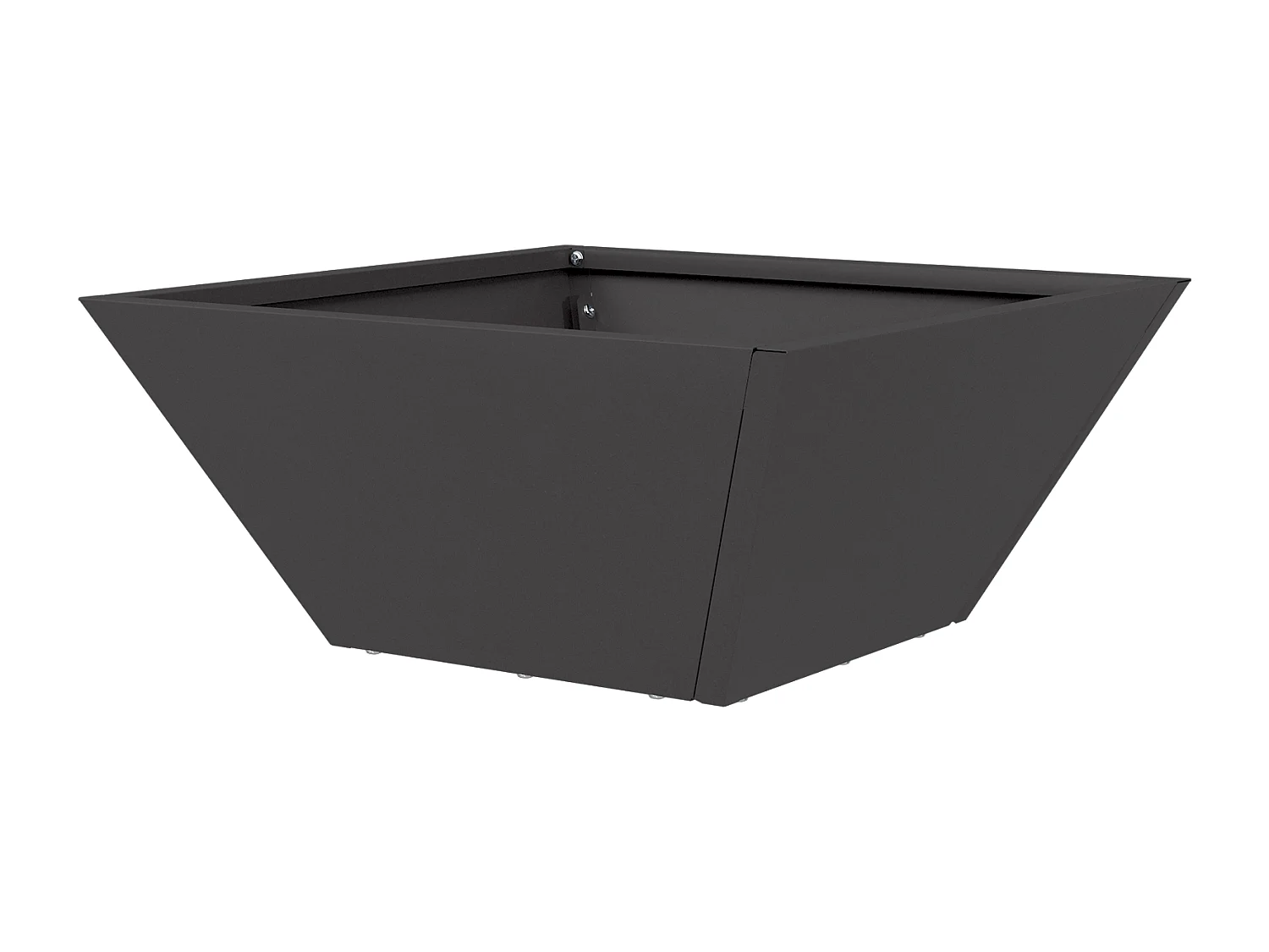 Pot en Métal Noir Métal 35 x 35 x 15 cm Durable Carré Moderne