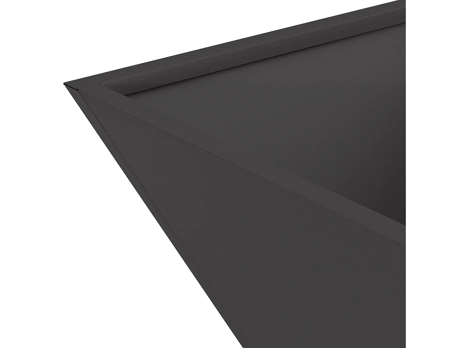 Pot en Métal Noir Métal 35 x 35 x 15 cm Durable Carré Moderne