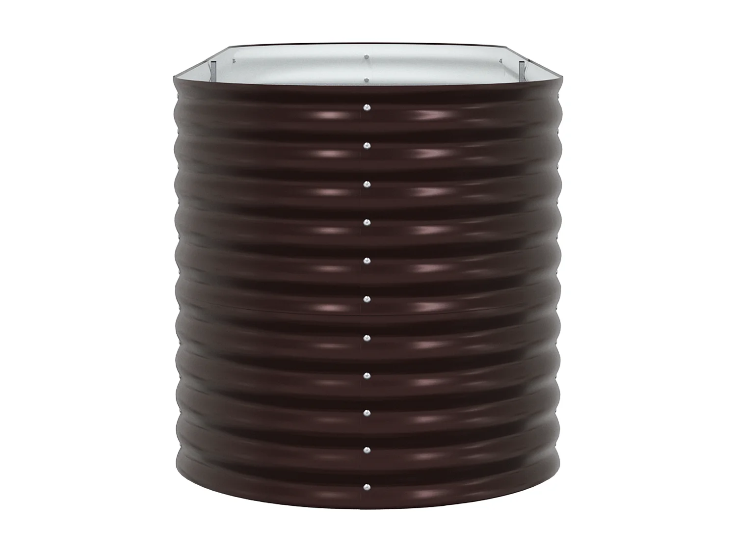 Bac de jardin surélevé marron 240x80x81 cm en acier galvanisé