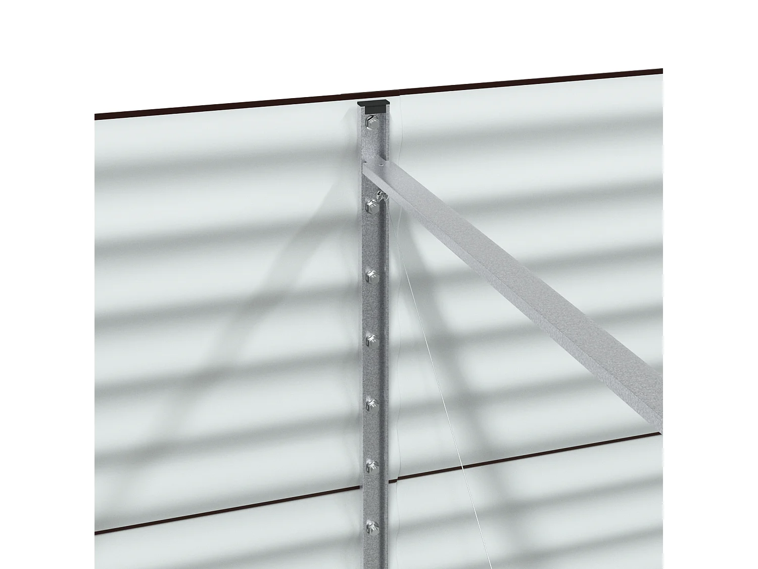 Bac de jardin surélevé marron 240x80x81 cm en acier galvanisé