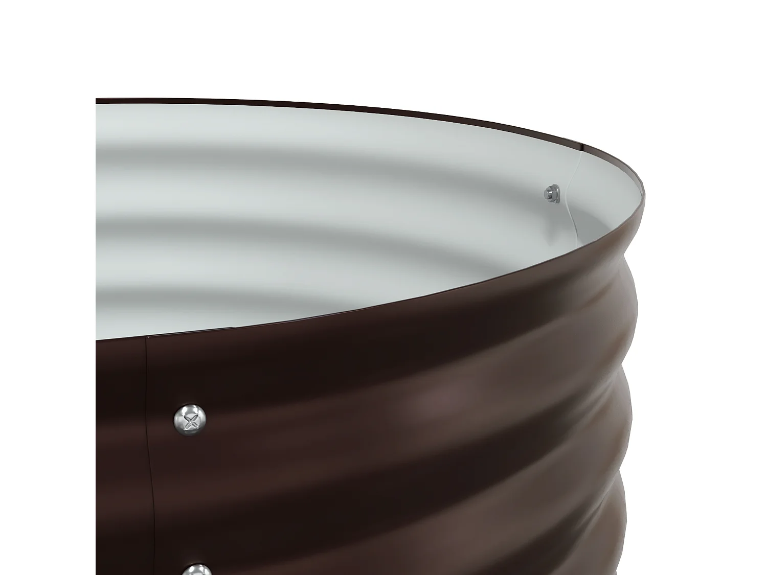 Bac de jardin surélevé marron 240x80x81 cm en acier galvanisé