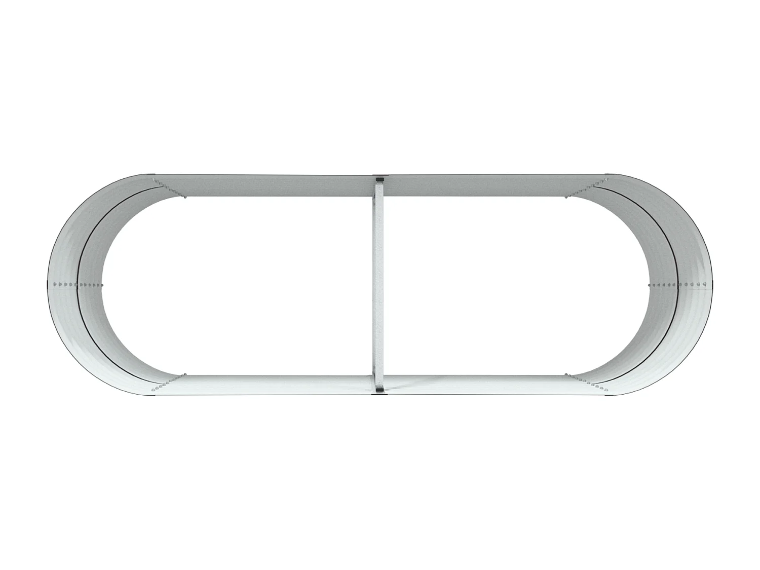 Bruin verhoogd tuinbed 240x80x81 cm in gegalvaniseerd staal