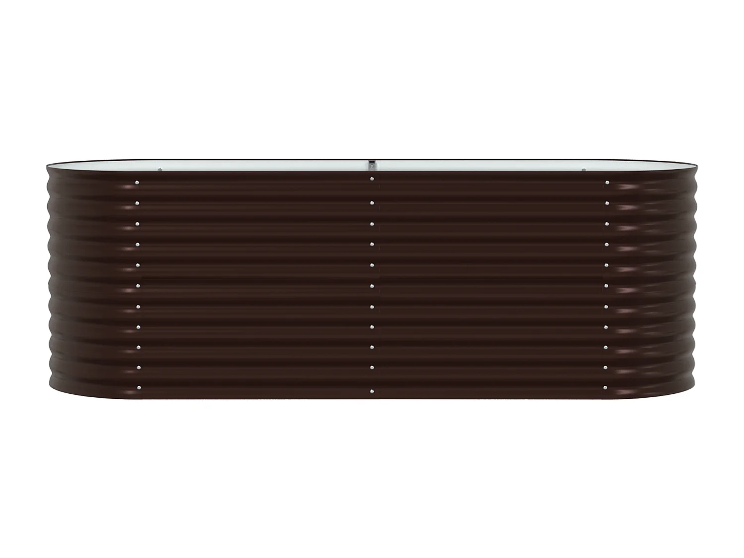 Bac de jardin surélevé marron 240x80x81 cm en acier galvanisé
