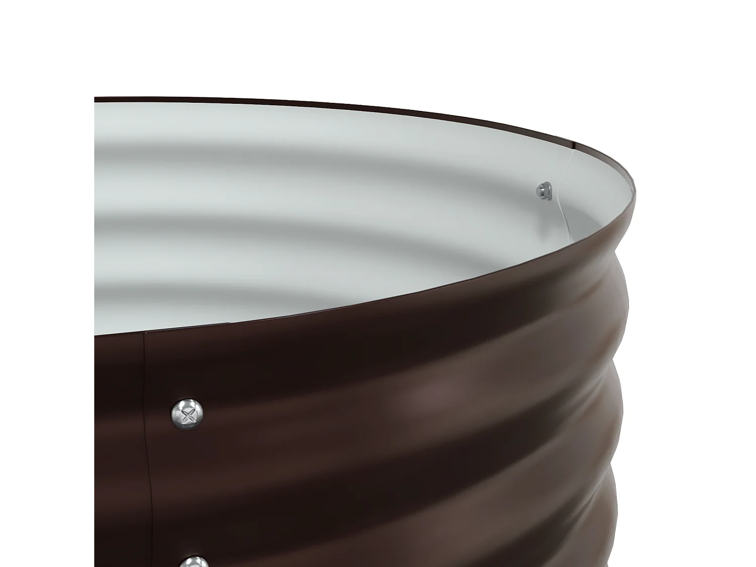 Bac de jardin surélevé marron 240x80x81 cm en acier galvanisé