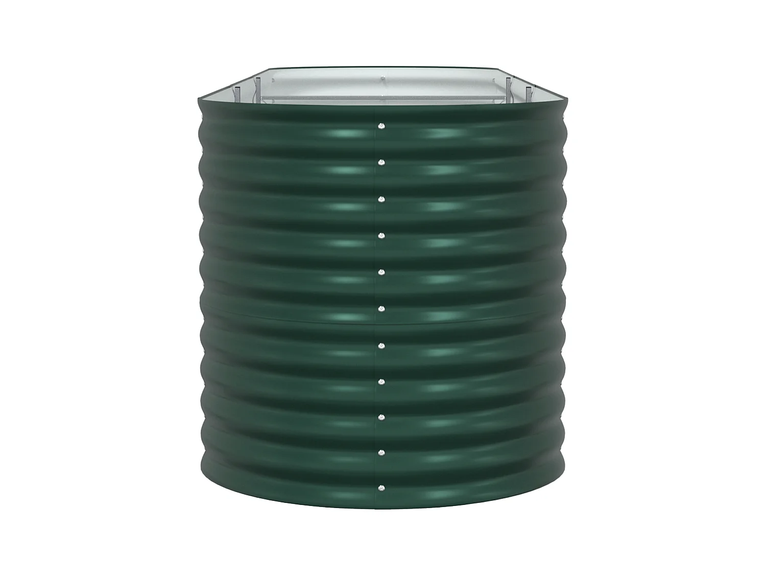 Jardin surélevé vert 320x80x81 cm en acier galvanisé