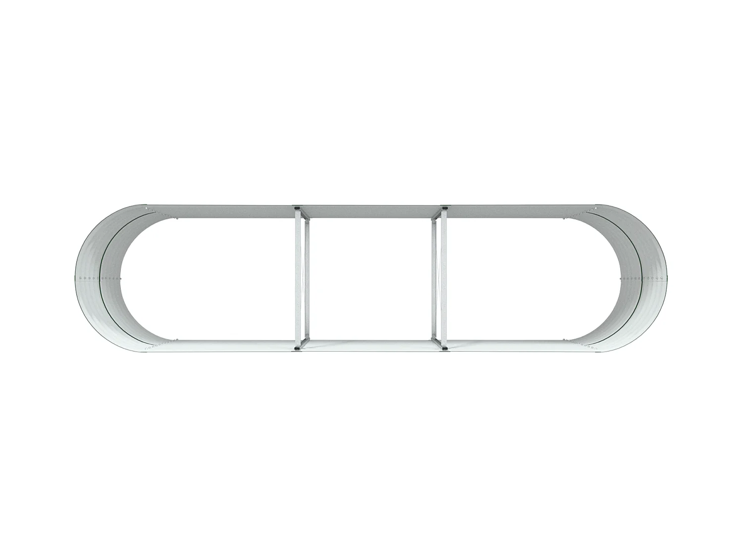 Jardin surélevé vert 320x80x81 cm en acier galvanisé