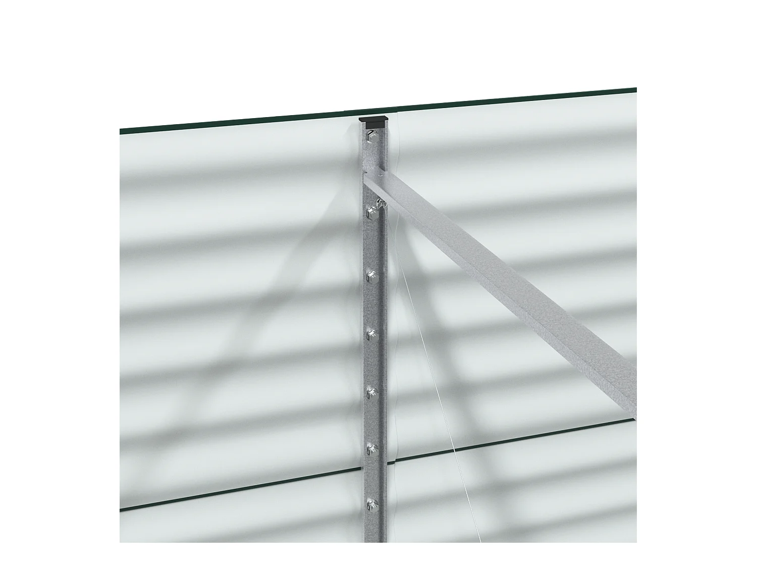 Jardin surélevé vert 320x80x81 cm en acier galvanisé