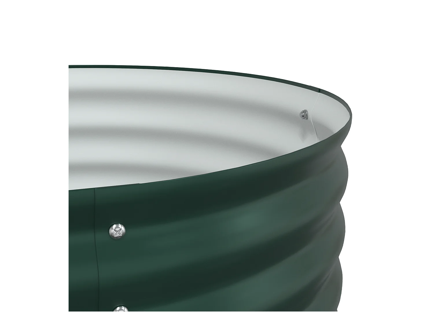 Jardin surélevé vert 320x80x81 cm en acier galvanisé