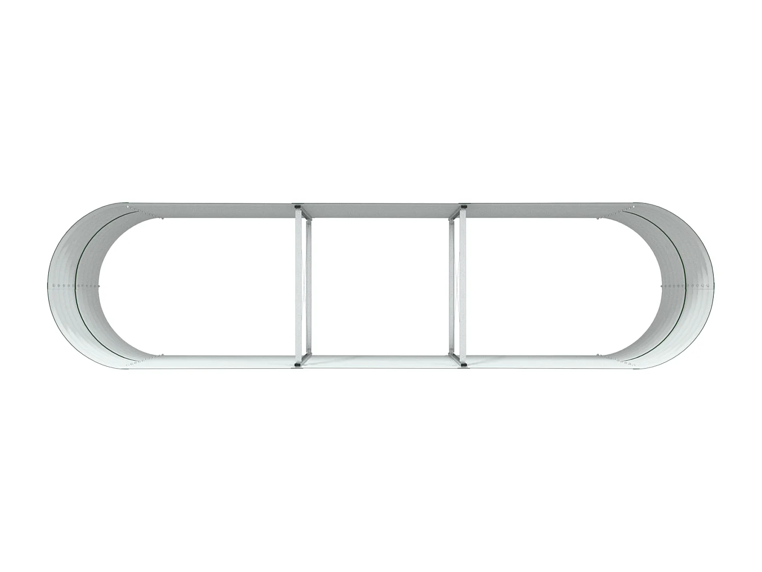 Jardin surélevé vert 320x80x81 cm en acier galvanisé