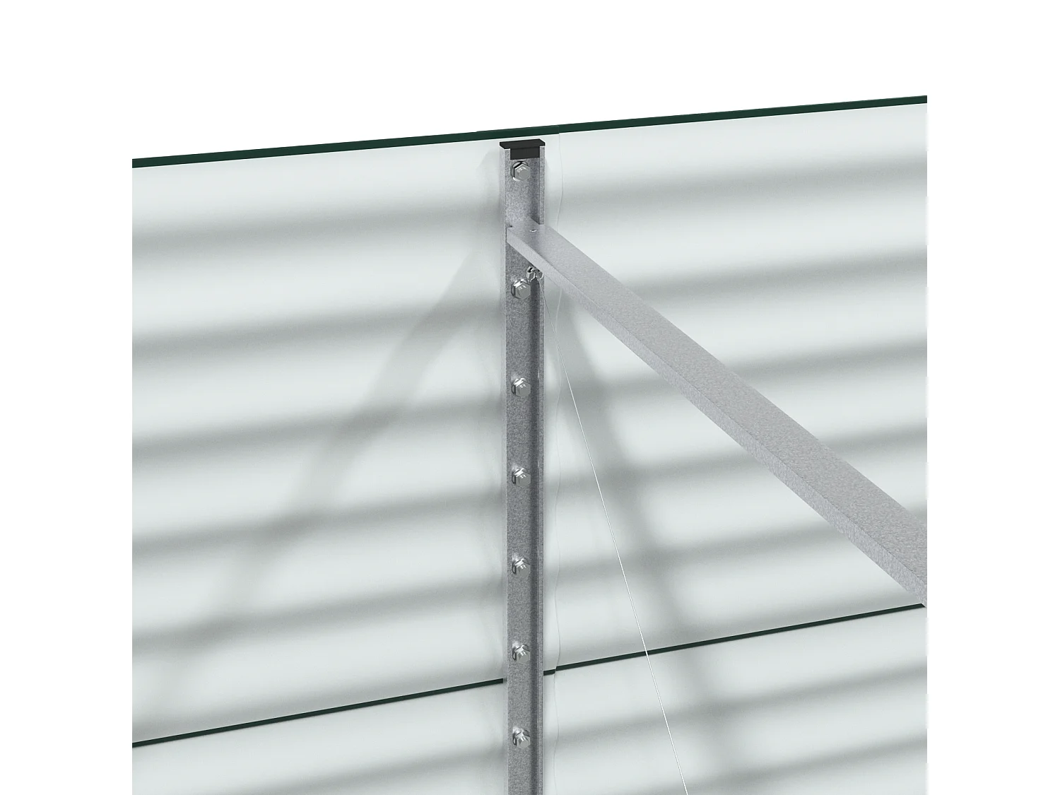 Jardin surélevé vert 320x80x81 cm en acier galvanisé