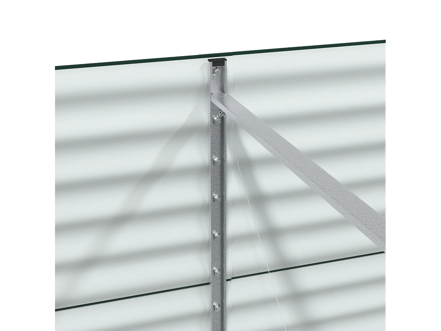 Jardin surélevé vert 320x80x81 cm en acier galvanisé