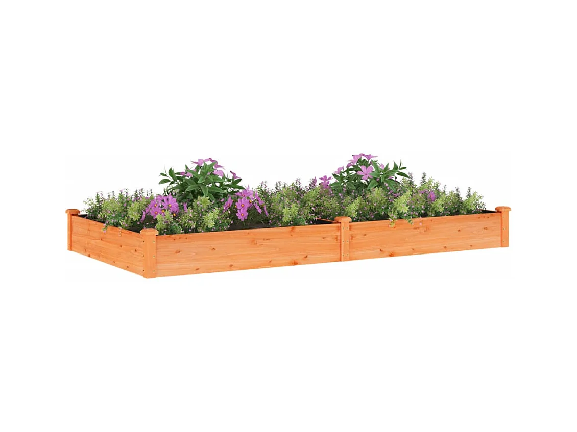 Verhoogde tuinbedliner 240x120x25 cm massief dennenhout