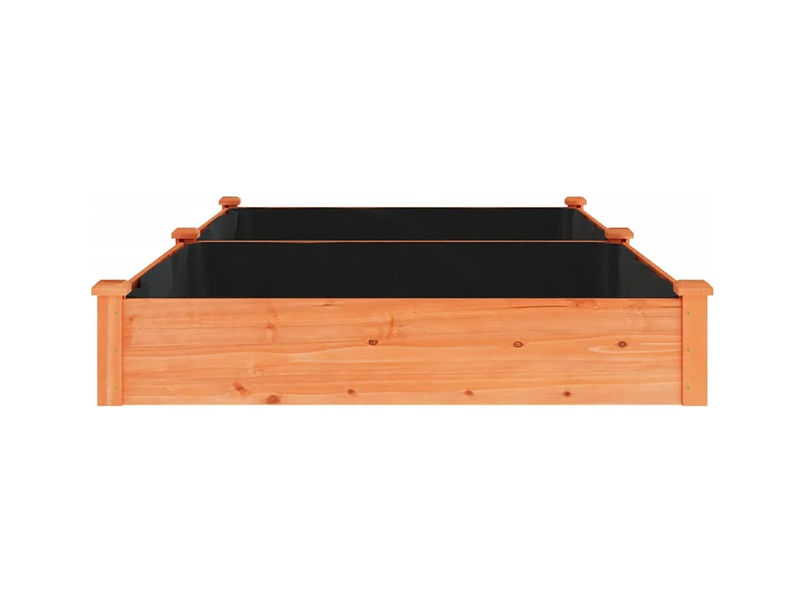 Verhoogde tuinbedliner 240x120x25 cm massief dennenhout