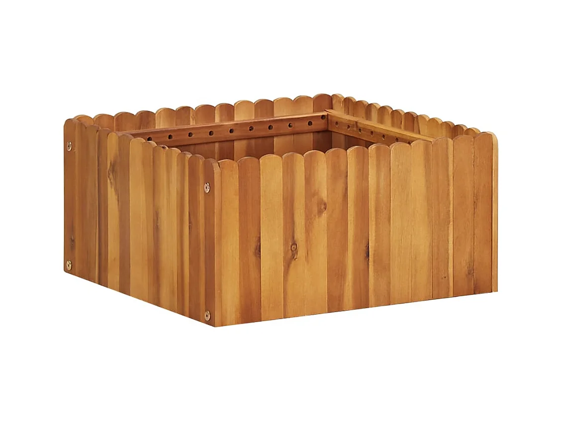 Lit surélevé de jardin 50x50x25 cm Bois massif d'acacia