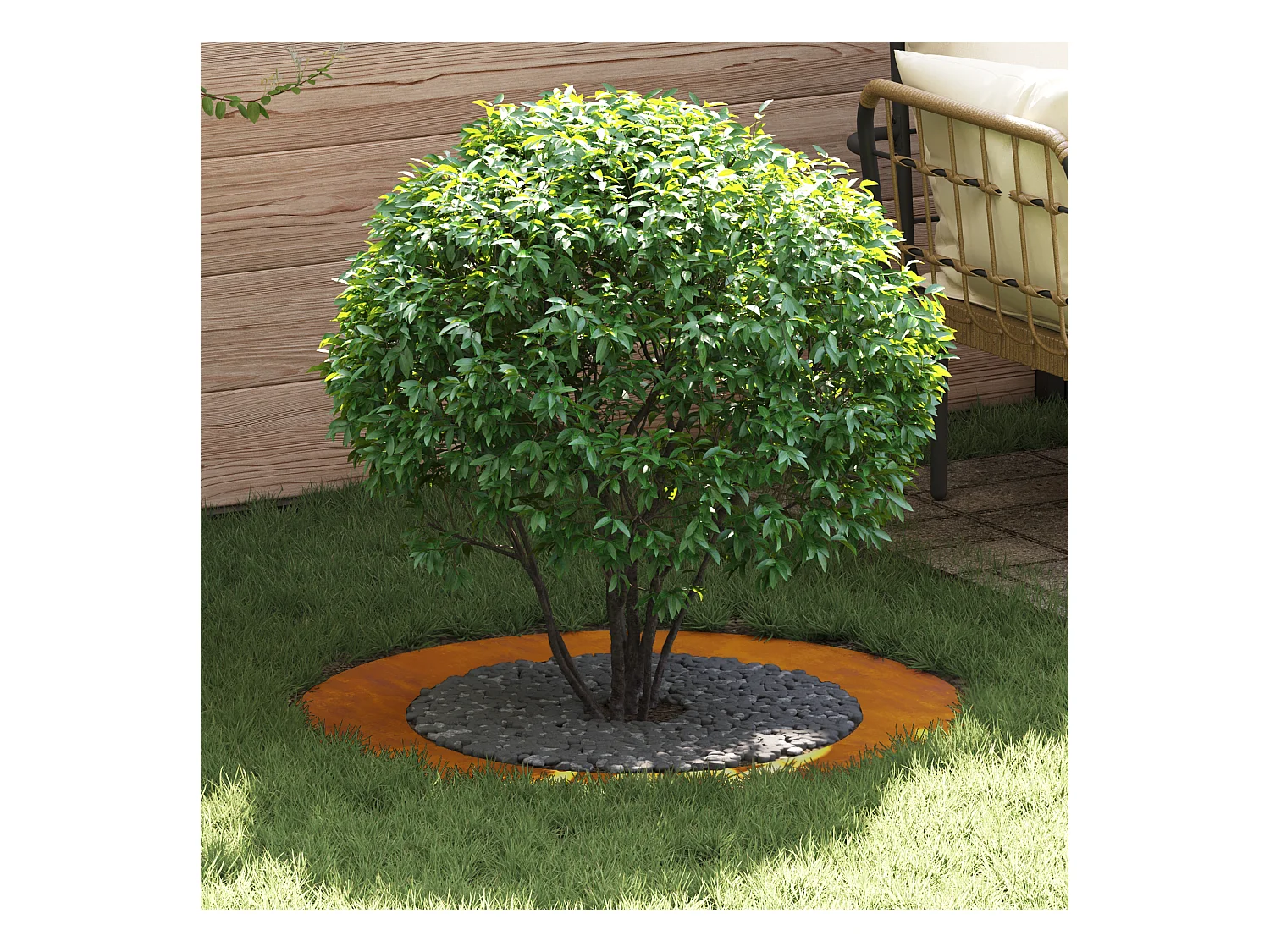 Pot de fleurs en acier corten Acier corten Grand