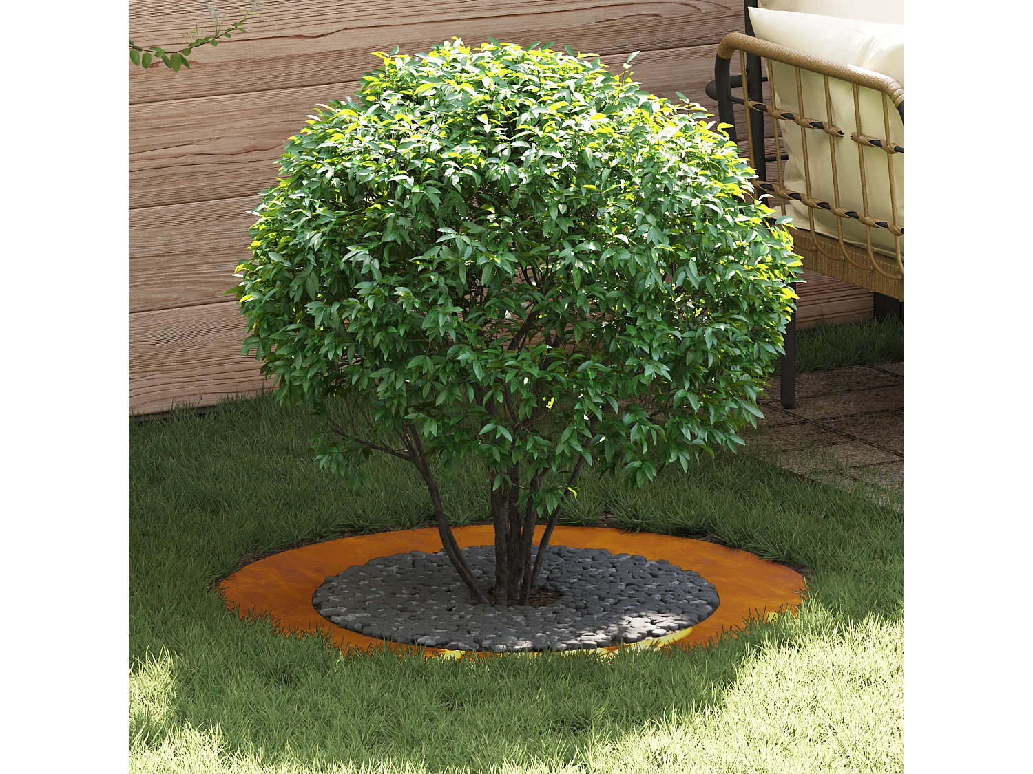 Pot de fleurs en acier corten Acier corten Grand