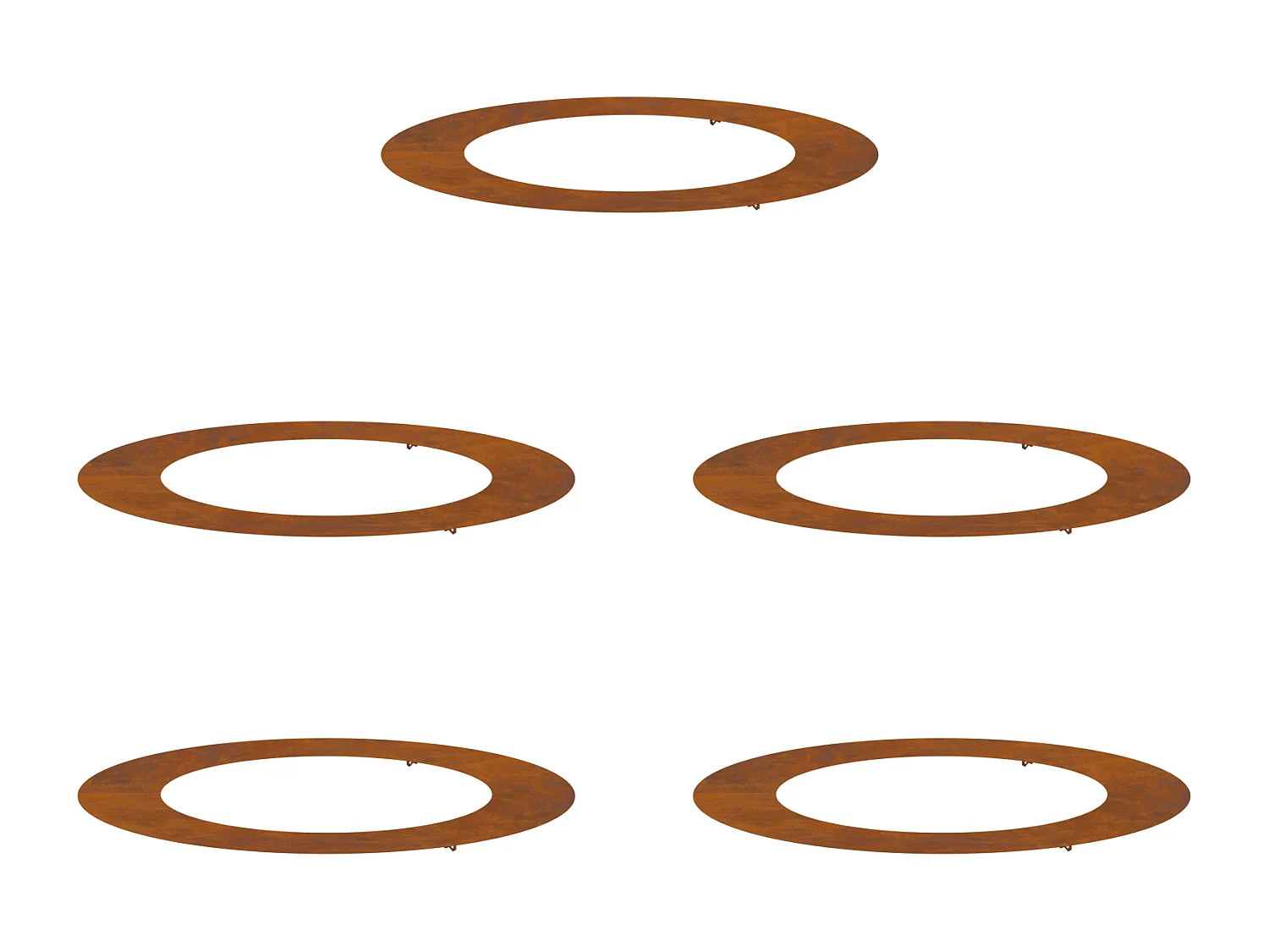 Pot de fleurs en acier corten Acier corten Grand