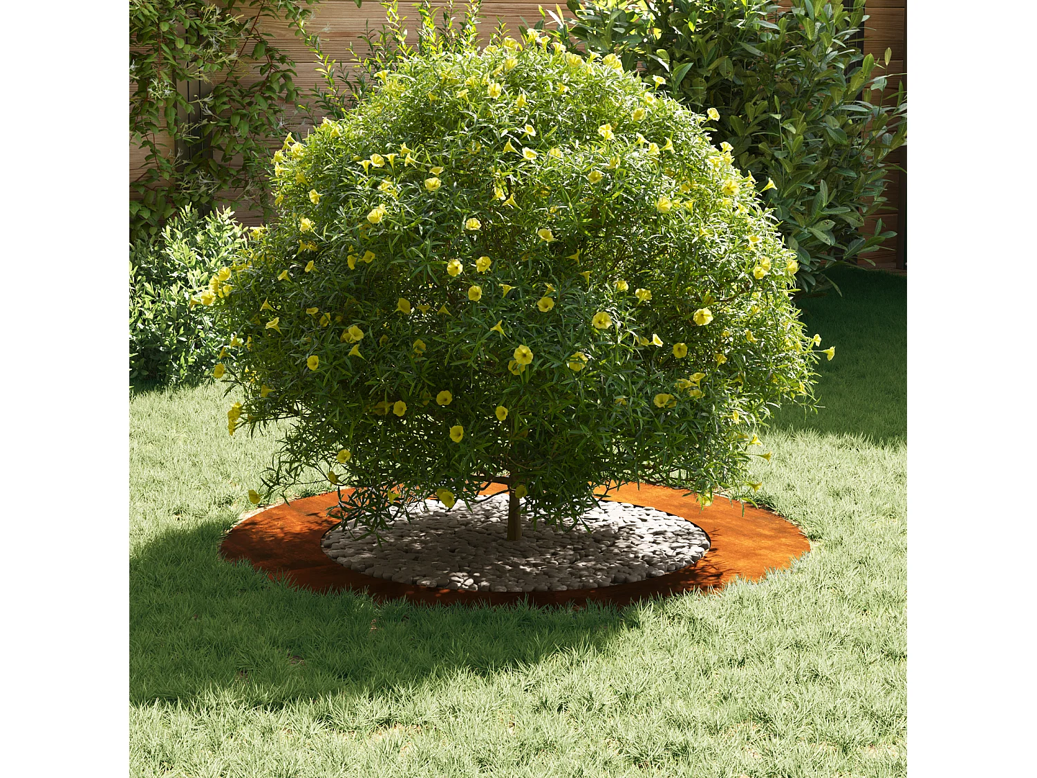 Pot de fleurs en acier corten Acier corten Grand