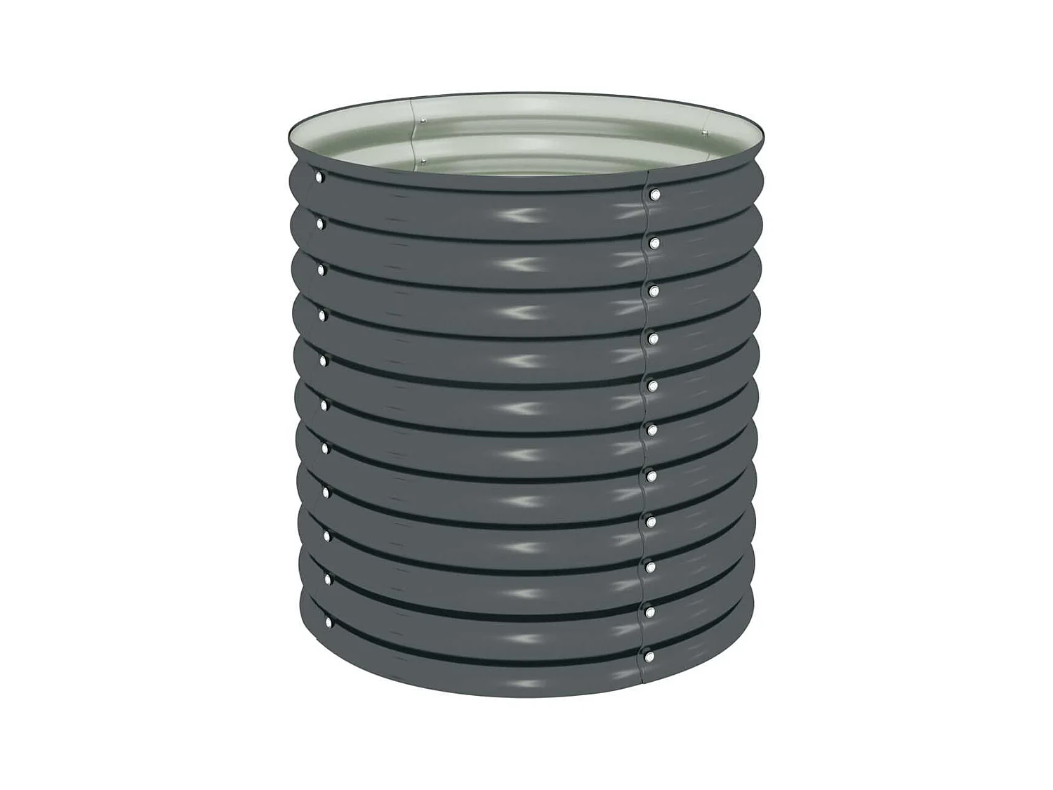 Verhoogd tuinbed 80x80x81 cm Gegalvaniseerd staal Grijs