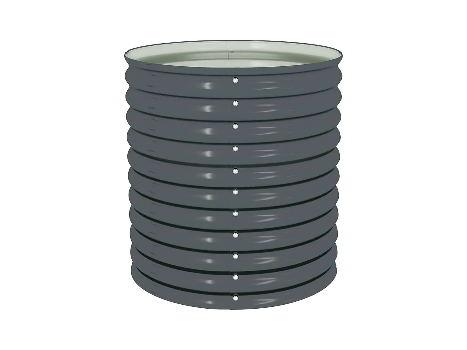 Verhoogd tuinbed 80x80x81 cm Gegalvaniseerd staal Grijs