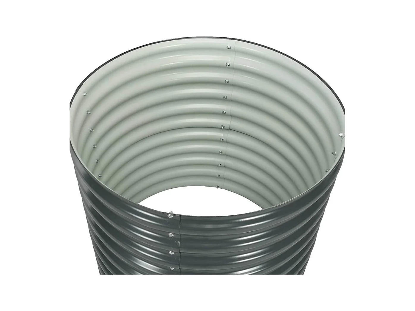 Verhoogd tuinbed 80x80x81 cm Gegalvaniseerd staal Grijs