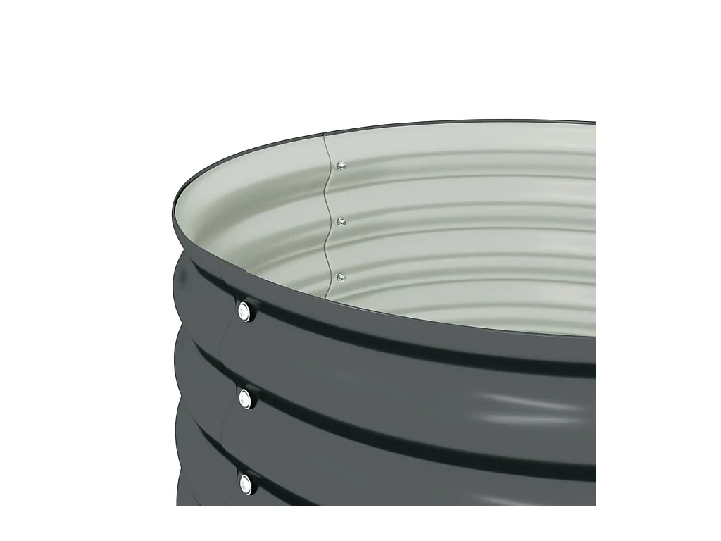 Verhoogd tuinbed 80x80x81 cm Gegalvaniseerd staal Grijs