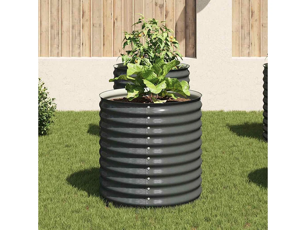 Bancal elevado 80x80x81 cm Acero galvanizado Gris