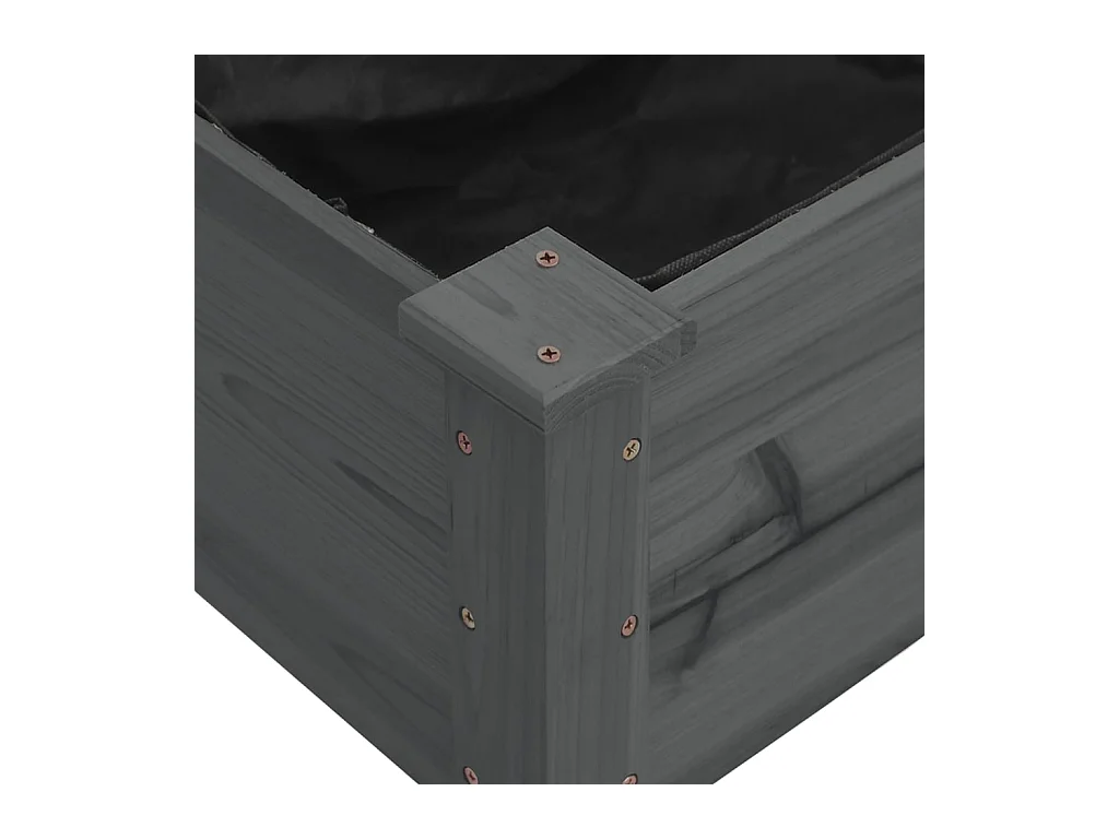 Lit surélevé de jardin doublure 240x120x25 cm bois massif sapin