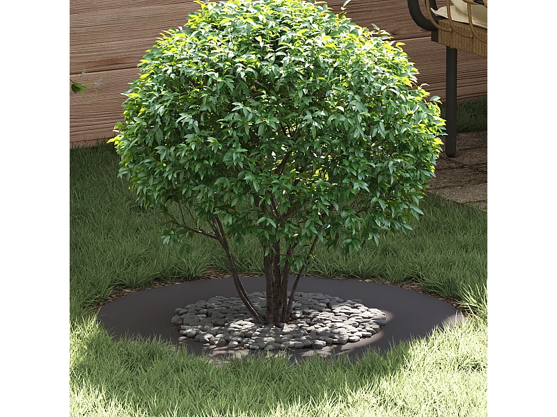 Anneau de Pot en Métal Noir 70 cm de diamètre