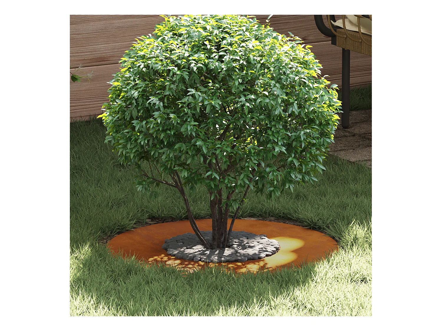 Pot en Acier Corten Acier corten Grand Incrustations Décoratives