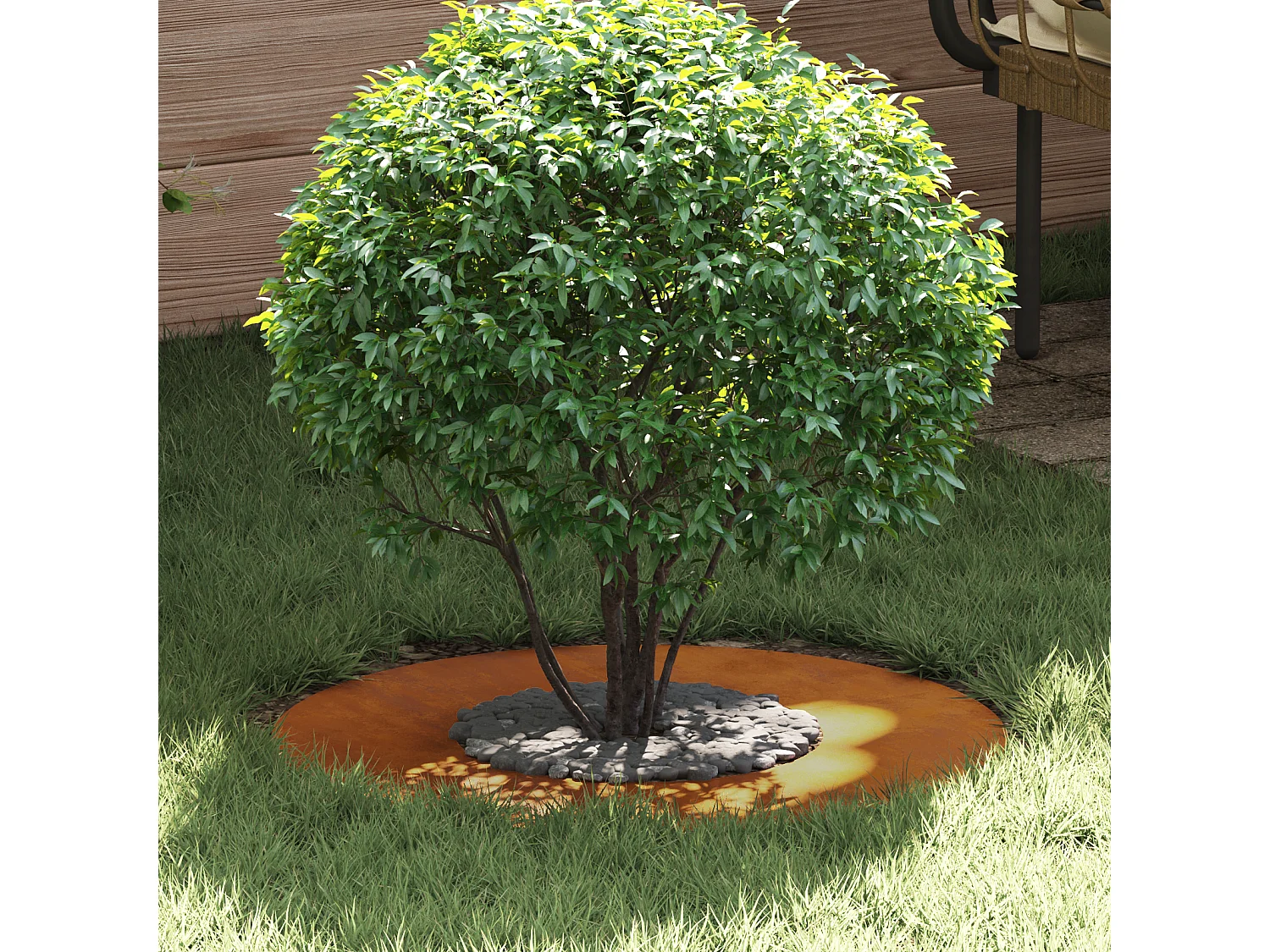 Cortenstalen pot Cortenstaal grote decoratieve inleg