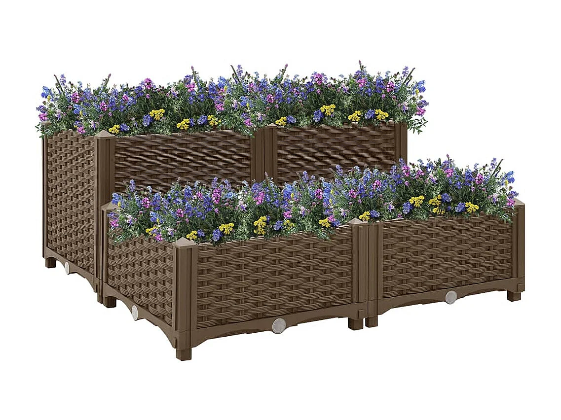 Jardinera elevada 80x80x38 cm Polipropileno