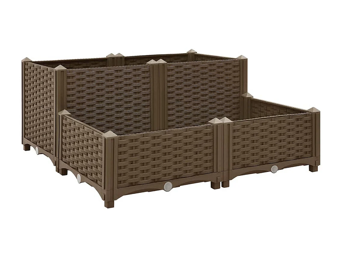 Jardinera elevada 80x80x38 cm Polipropileno