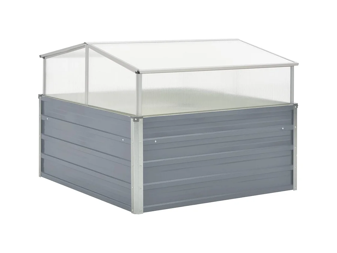 Serre 100 x 100 x 85 cm Grise Acier galvanisé