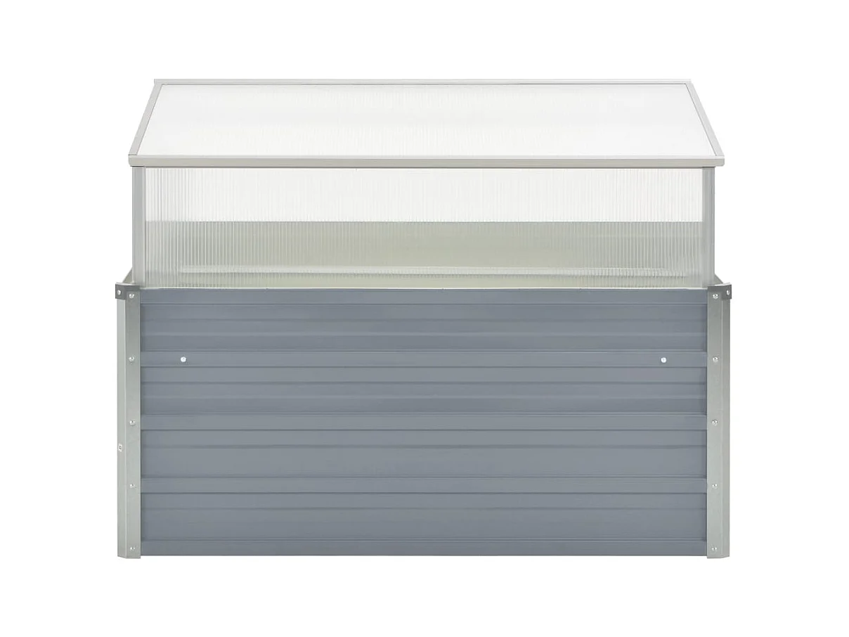 Serre 100 x 100 x 85 cm Grise Acier galvanisé