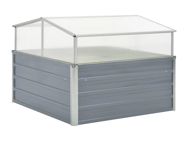 Serre 100 x 100 x 85 cm Grise Acier galvanisé