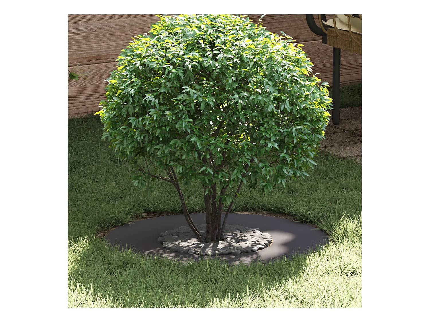 Macetas de plástico negras medianas apilables de plástico