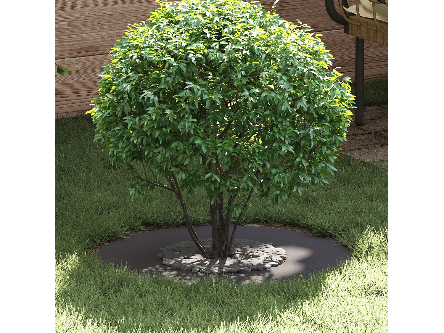 Schwarze Kunststofftöpfe, mittelgroß, stapelbar, Kunststoff