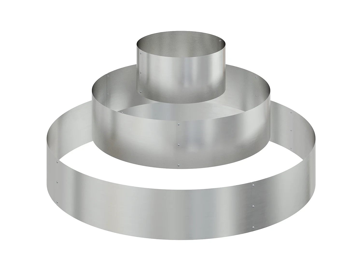 Metalen pot Gegalvaniseerd staal Ø 120 cm Duurzame grote ronde pot