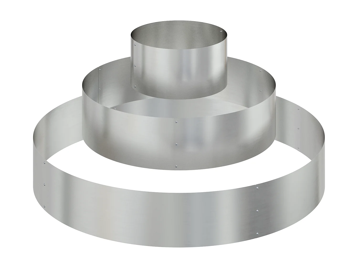 Pot en métal Acier galvanisé Ø 120 cm Durable Grand pot Rond