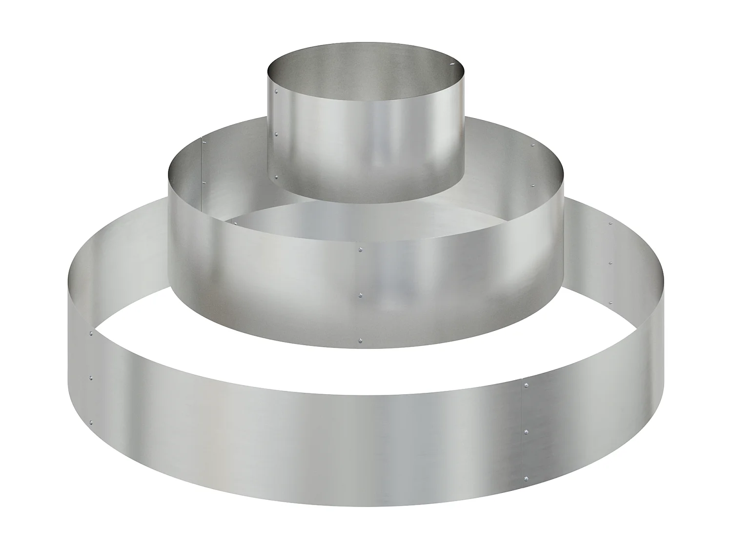 Metalen pot Gegalvaniseerd staal Ø 120 cm Duurzame grote ronde pot